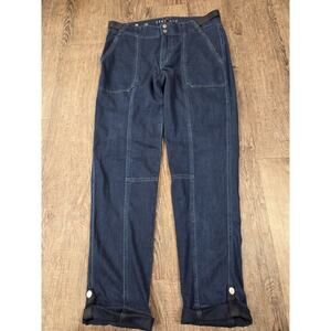 White House Black Market WHBM The Straight Cropped Thin Denim Jeans 6 Long